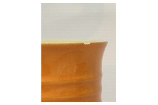 Le Creuset Stoneware Small Utensil Jar, 1.1 Litres, Volcanic, DAMAGED CHIPPED