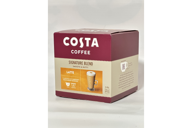 Costa Coffee Latte Pods – Dolce Gusto Compatible | 96 Capsules (Milk & Coffee) | 48 Servings