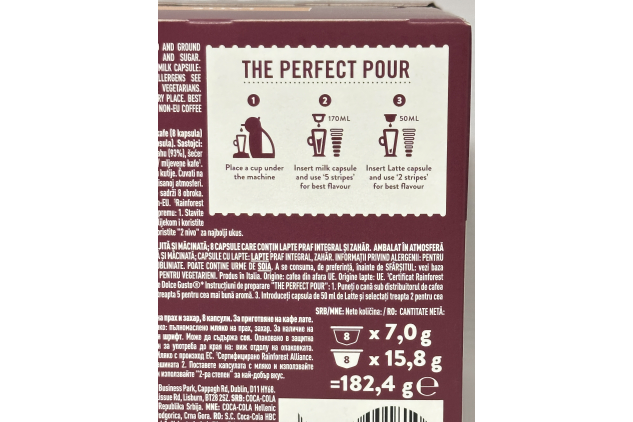 Costa Coffee Latte Pods – Dolce Gusto Compatible | 96 Capsules (Milk & Coffee) | 48 Servings