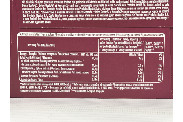 Costa Coffee Latte Pods – Dolce Gusto Compatible | 96 Capsules (Milk & Coffee) | 48 Servings
