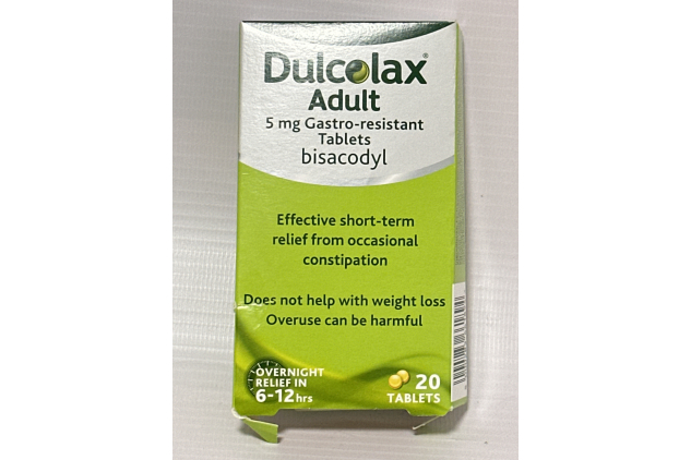 Dulcolax Adult - Constipation Relief Laxative 5mg Bisacodyl Gastro Resistant Tablets Tablets, 20 Count | DAMAGED OUTER PACKAGING
