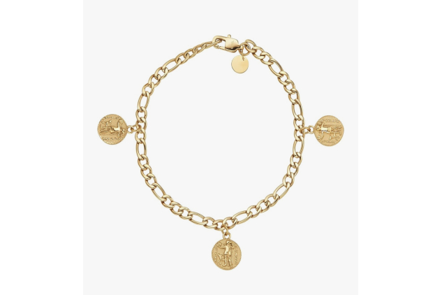 Women’s Gold Stainless Steel Coin Design With Gift Box
