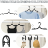 24 Pcs Travel Hangers - Portable Folding Clothes Hangers Travel Accessories Foldable Clothes Drying Rack for Travelling (Black)