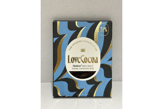 Love Cocoa Dark Chocolate 71% with Maldon Sea Salt Vegan 75g