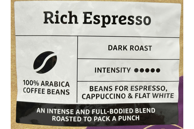 Douwe Egberts Rich Espresso Coffee Beans – Dark Roast Barista 1kg Bag