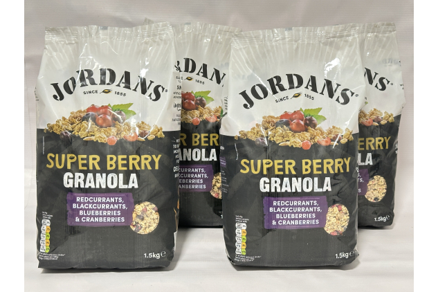 Jordans Super Berry Granola 6kg Bulk (4 x 1.5kg) with Blueberries, Cranberries & More