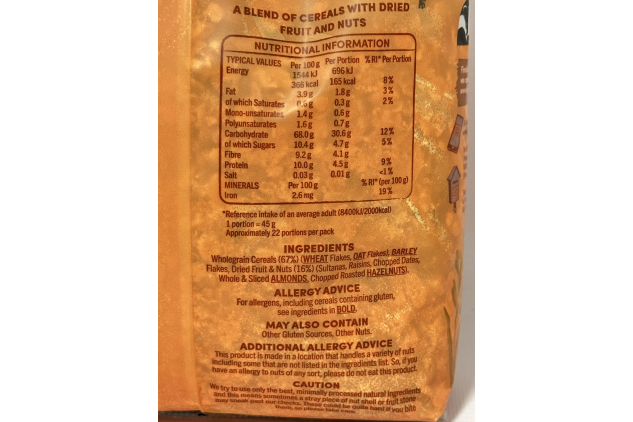 Jordans Natural Muesli 4KG (4 x 1KG) – Cereal Blend With Fruit & Nuts