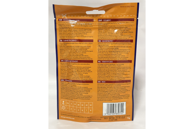 Pet Munchies Venison Strips Dog Treats – 8 × 75g | 100% Natural, Grain-Free