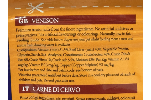 Pet Munchies Venison Strips Dog Treats – 8 × 75g | 100% Natural, Grain-Free