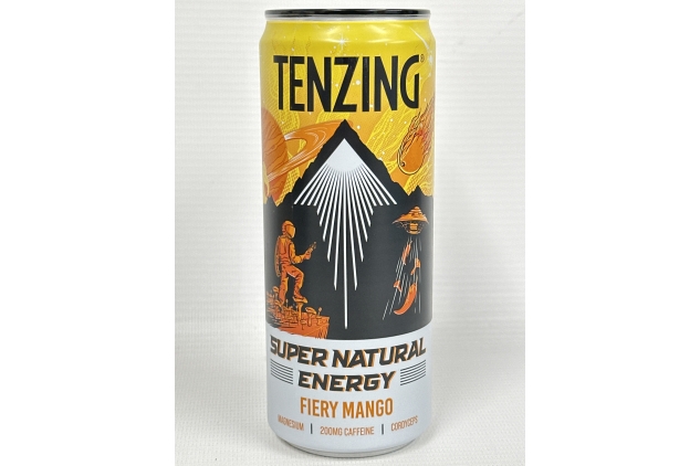 Tenzing Natural Energy Drink | Mango & Cordyceps Flavour | 330ml (Pack Of 8)