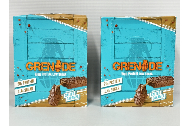 Choc Chip Salted Caramel Flavour Protein Bars | Low Sugar, High Protein | 24 x 60g | Grenade