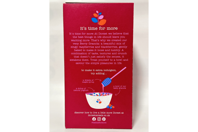 Dorset Cereals Berry Granola 450g – Pack of 5 | Fruity Crunchy Breakfast | Vegetarian