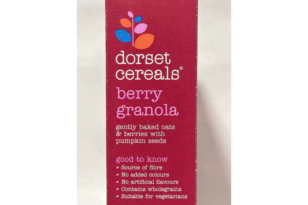 Dorset Cereals Berry Granola 450g – Pack of 5 | Fruity Crunchy Breakfast | Vegetarian