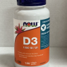 NOW Vitamin D3 1000 IU 180 Softgels
