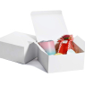 White Gift Boxes with Lids 20x20x10cm – 25 Pack | Kraft Cardboard for Weddings & Crafts