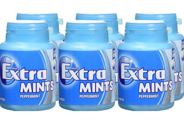 Wrigley’s Extra Peppermint Sugar-Free Mints – 6 Pack | 70 Mints Per Tub