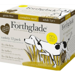 Forthglade Grain Free Wet Dog Food 12 x 395g | Natural Adult Variety Pack – Chicken & Turkey