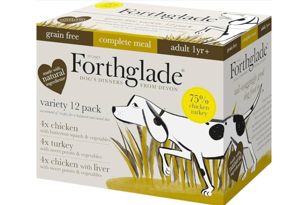 Forthglade Grain Free Wet Dog Food 12 x 395g | Natural Adult Variety Pack – Chicken & Turkey