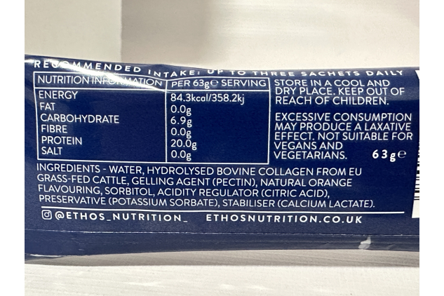 Liquid Collagen Protein Gels – Orange Flavour – 14 × 63ml – 20g Bovine Protein | Dairy & Gluten Free