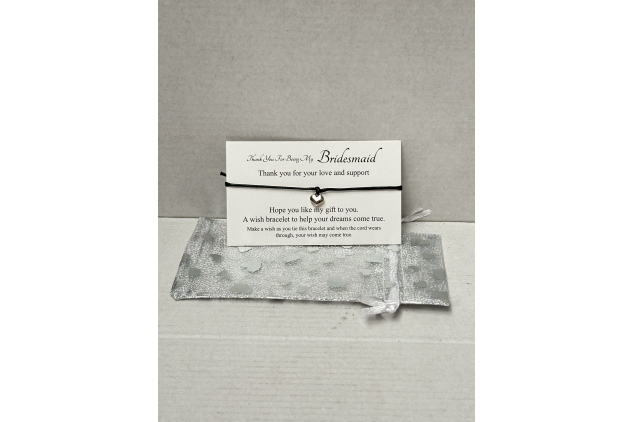 Bridesmaid Thank You For Being My Bridesmaid Wedding Gift Bridesmaid Heart Wish String Bracelet