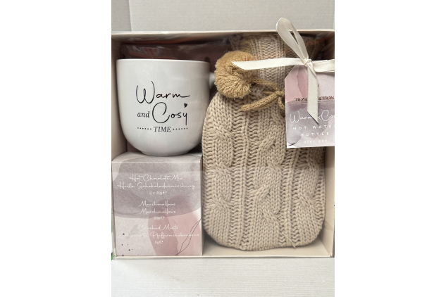 Hot Water Bottle Gift Set With Mug & Hot Chocolate Mug Set