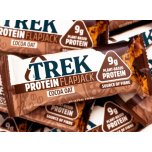 Trek Protein Flapjack Bars Cocoa Oat – 16 x 50g | Vegan, Plant-Based, Gluten Free, 9g Protein Per Bar