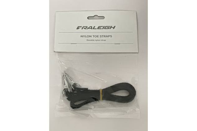Raleigh Nylon Toe Straps – Black Pair | Pedal Accessory for Bikes
