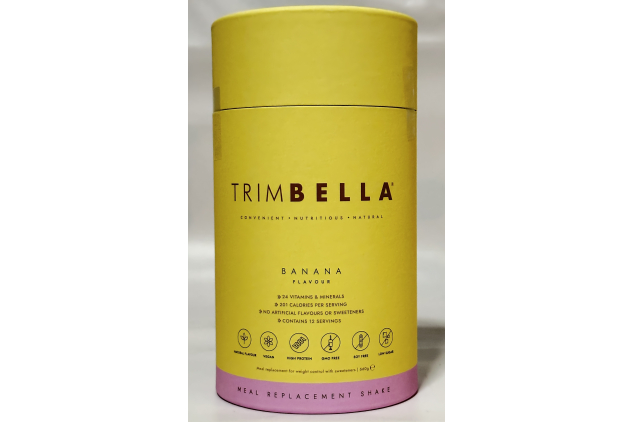 TrimBella Banana Meal Replacement Shake – 6 × 660g (72 Servings) – 25g Vegan Protein – High Fibre – Complete Nutrition for Weight Control