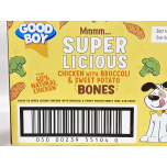 Good Boy Superlicious Dog Treats – Chicken, Broccoli & Sweet Potato – 10 x 100g – Low Fat