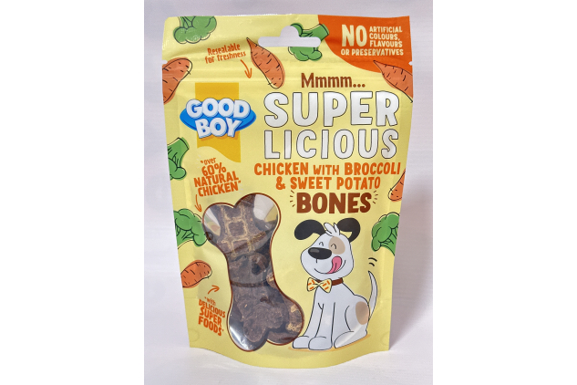 Good Boy Superlicious Dog Treats – Chicken, Broccoli & Sweet Potato – 10 x 100g – Low Fat