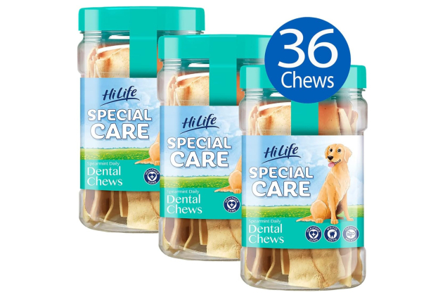 Hi Life Dental Chews for Dogs – 36 Spearmint Chews | Oral Health Support