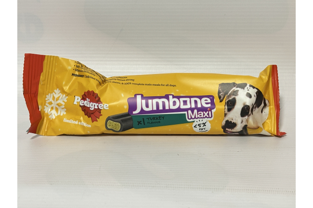 Pedigree Jumbone Maxi Turkey Flavour Dog Chews – 12 × 180g | Individually Wrapped Treats