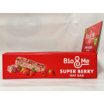 Bio & Me Super Berry Oat Bars – 36 × 38g – High Fibre Vegan Snack – Gut-Loving Recipe with Plant-Based Ingredients