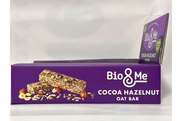 Bio & Me Gut-Loving Cocoa Hazelnut Oat Bars – 18 × 38g – High Fibre Vegan Snack – Good for Your Gut, No Added Sugar
