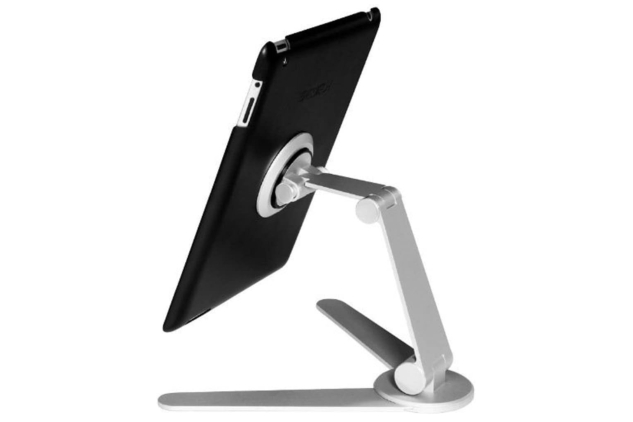 Ergotech VersaStand iPad Desk Stand – Folding Aluminum, 360° Rotation | For iPAD 2,3,4