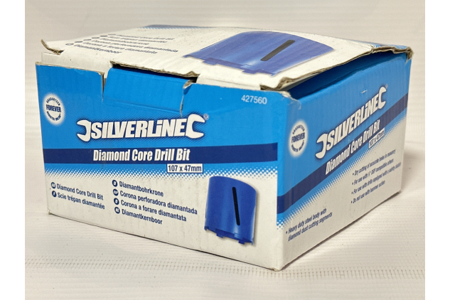 Silverline 427560 Diamond Core Drill Bit 107mm x 47mm