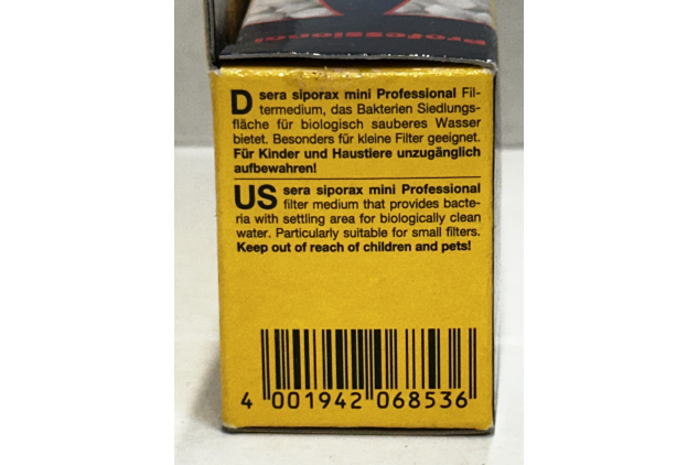 Sera Siporax Mini Professional Bio Filter Medium for Aquariums up to 30L