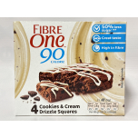 Fibre One Cookies & Cream Brownie Bars – 7 x 4 Packs (28 Bars Total)
