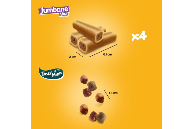 Pedigree Mega Box Dog Treats – 740g Multipack | 3 x 140g Tasty Minis + 8 Jumbone Mini Sticks | Chicken, Duck & Beef Flavours