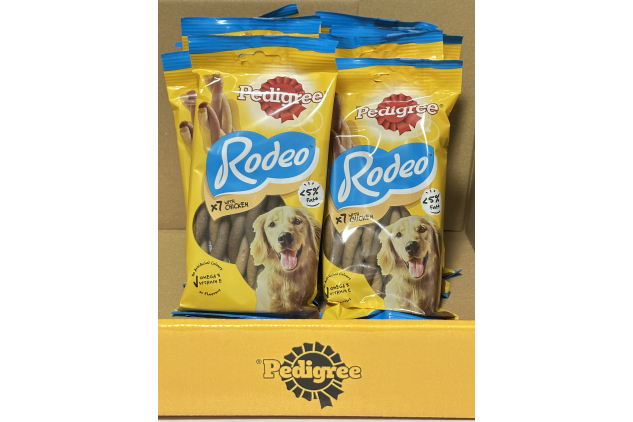 Pedigree Rodeo Chicken Dog Treats 84 Sticks (12 x 7 Multipack) with Omega 3 & Vitamins