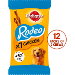 Pedigree Rodeo Chicken Dog Treats 84 Sticks (12 x 7 Multipack) with Omega 3 & Vitamins