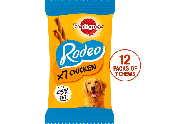 Pedigree Rodeo Chicken Dog Treats 84 Sticks (12 x 7 Multipack) with Omega 3 & Vitamins