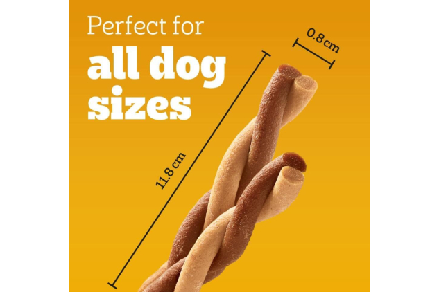 Pedigree Rodeo BEEF Dog Treats 84 Sticks (12 x 7 Multipack) with Omega 3 & Vitamins