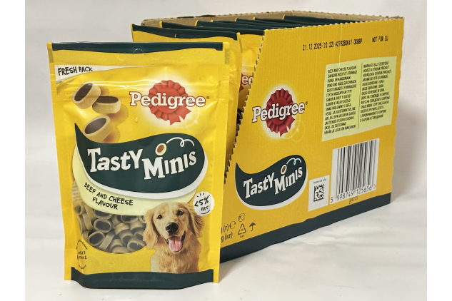Pedigree Tasty Minis Cheesy Dog Training Treats with Cheese & Beef 8 x 140g
