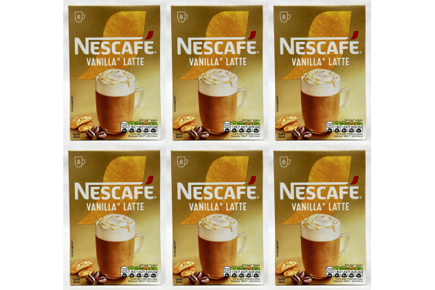 Nescafe Vanilla Latte Instant Coffee Sachets – 48 Servings (6 × 8 Packs)
