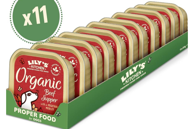 Lily’s Kitchen Organic Beef Adult Wet Dog Food 11 x 150g Trays