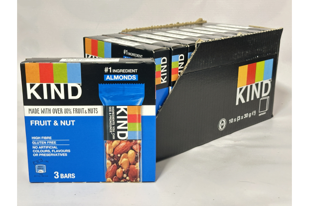 KIND Fruit & Nut Mini Bars – 30 x 30 g | High Fibre, Gluten Free Snack Bars with Almonds & Mixed Fruit