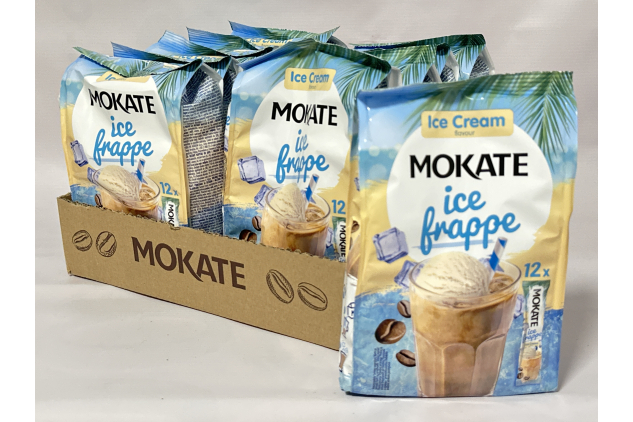 Mokate Ice Frappe Instant Coffee Sachets – Ice Cream Flavour – 120 Sachets (10 x 12) BULK BUY