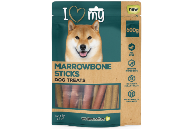 I Love My Pets Marrowbone Dog Treats 600g – Mixed Meaty Sticks – Bumper Pack
