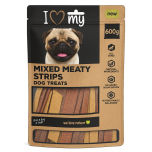 I Love My Pets Meaty Strips Dog Treats 600g – Mixed Flavour – Training Bumper Pack
